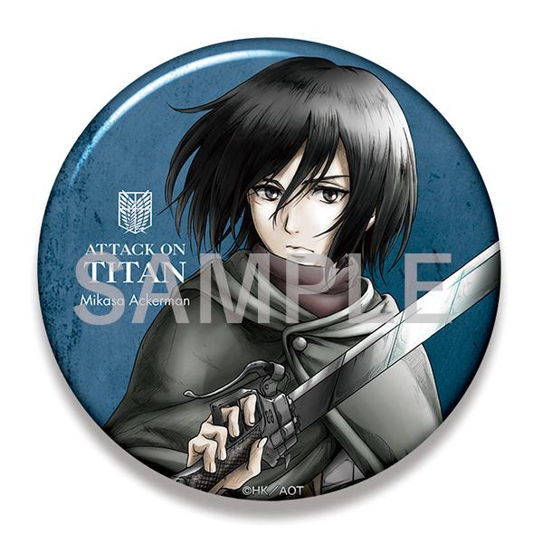 WIT STUDIO 描き下ろし ビッグ缶バッジ 進撃の巨人 ミカサ 2 – IG Port ONLINE STORE