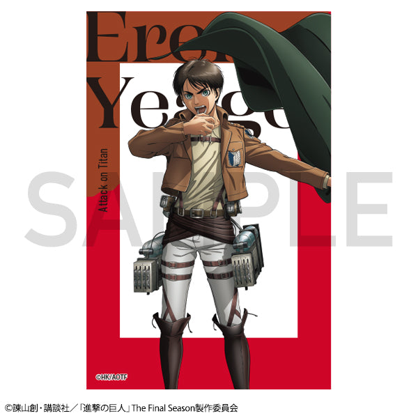 【25年2月発売】進撃の巨人　描き下ろしトレーディングクリアカード　全6種　BOX